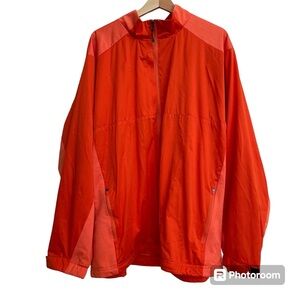 Antigua Revolve Jacket Men's Size 2xl Bright Orange Mango Full Zip Front